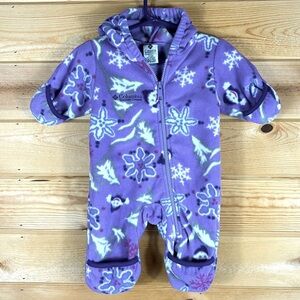 Columbia Purple Snowflake Fleece Onesie